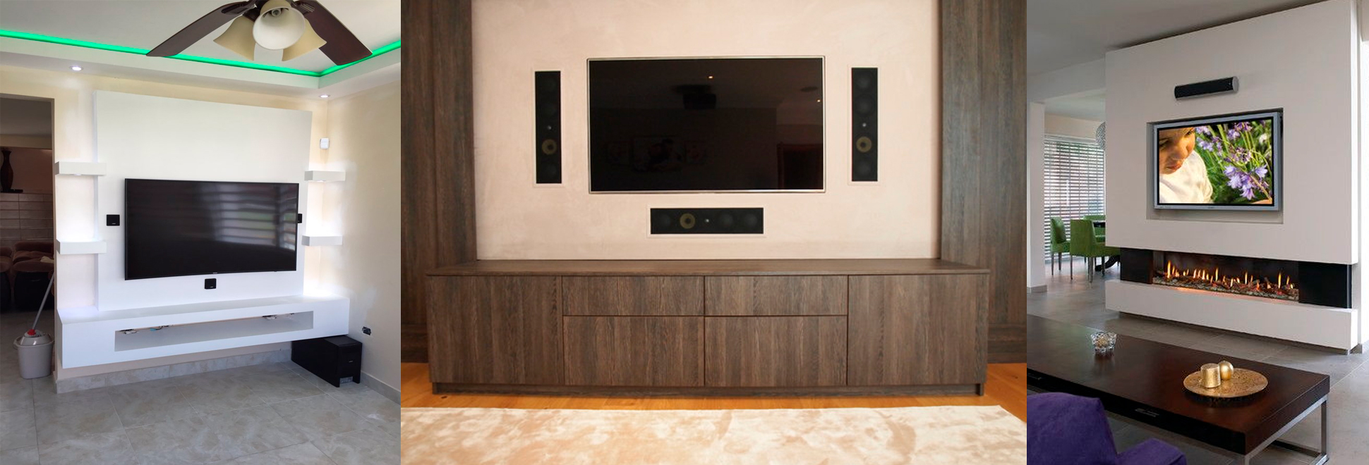 Instalacion de televisor de drywall o panel de madera Instalacion de televisor de drywall o panel de madera
